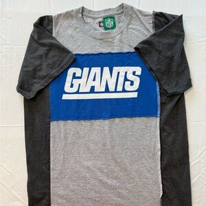 NY Giants NFL Refried Apparel T-shirt Patchwork Gray Blue Men’s Large